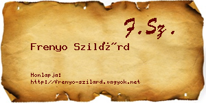 Frenyo Szilárd névjegykártya