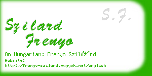 szilard frenyo business card